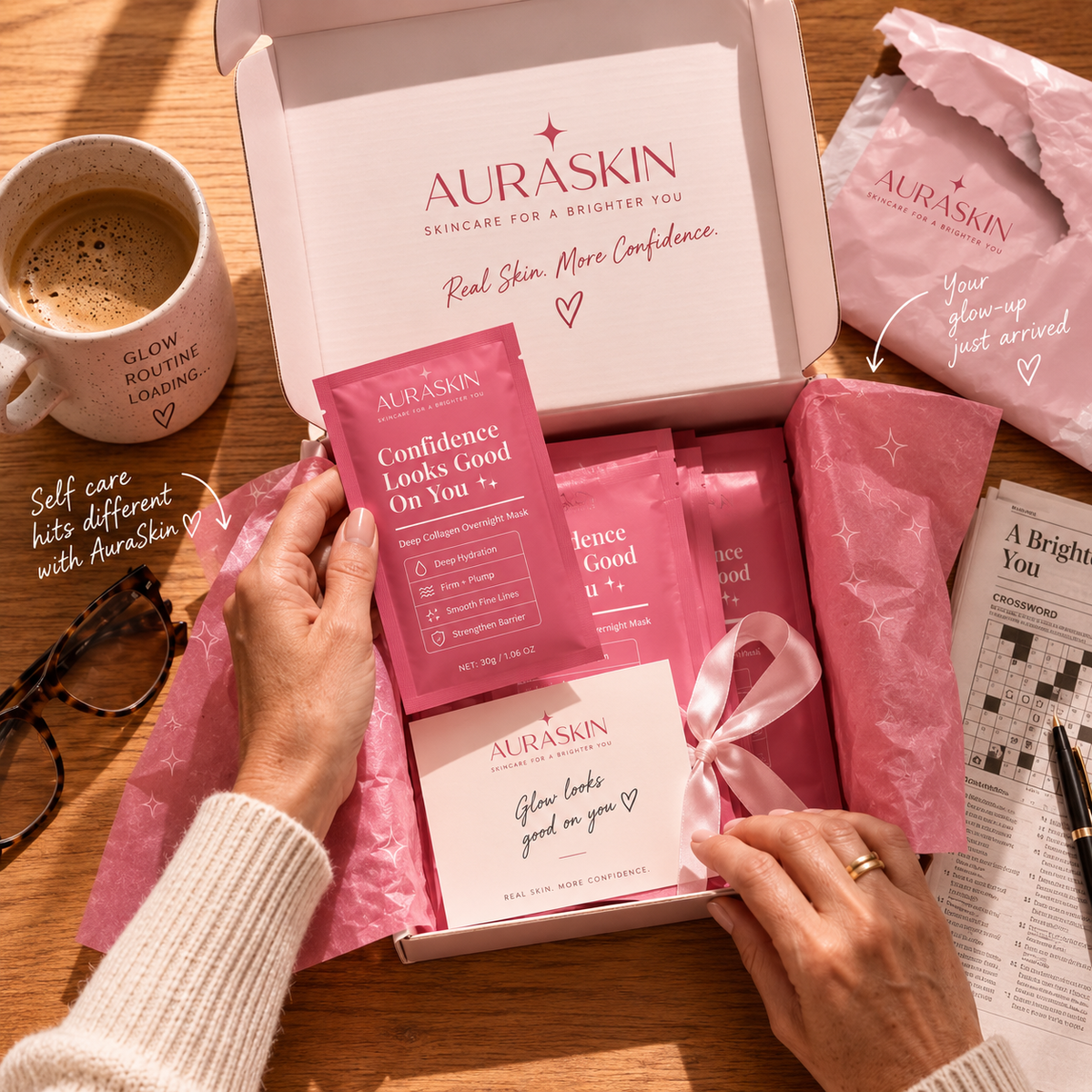 AuraSkin Deep Collagen Overnight Hydrogel Mask™