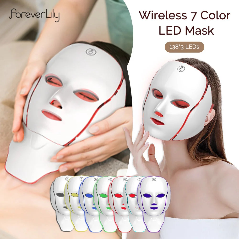 AuraSkin LumiMask™ | 7-Colour LED Light Therapy Face Mask