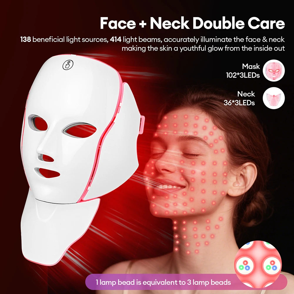 AuraSkin LumiMask™ | 7-Colour LED Light Therapy Face Mask